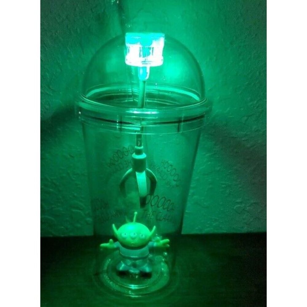 Disney Parks Pixar Toy Story Land Little‎ Green Alien Claw Light-up Cup w/ Straw